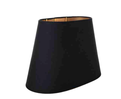 Lampenschirm Tischlampe Fensterbrettlampe Schirm 20cm oval schwarz / gold E14 4260392640000