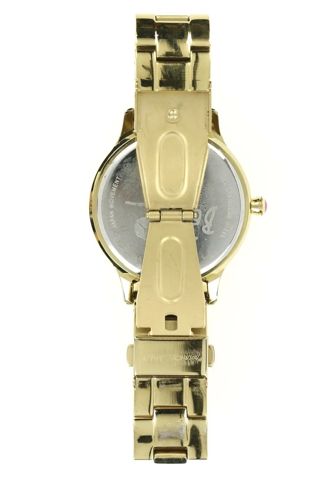 Reloj para mujer Betsey Johnson esfera con estampado de leopardo tono dorado 40 mm 137953 Foto 2 de 4