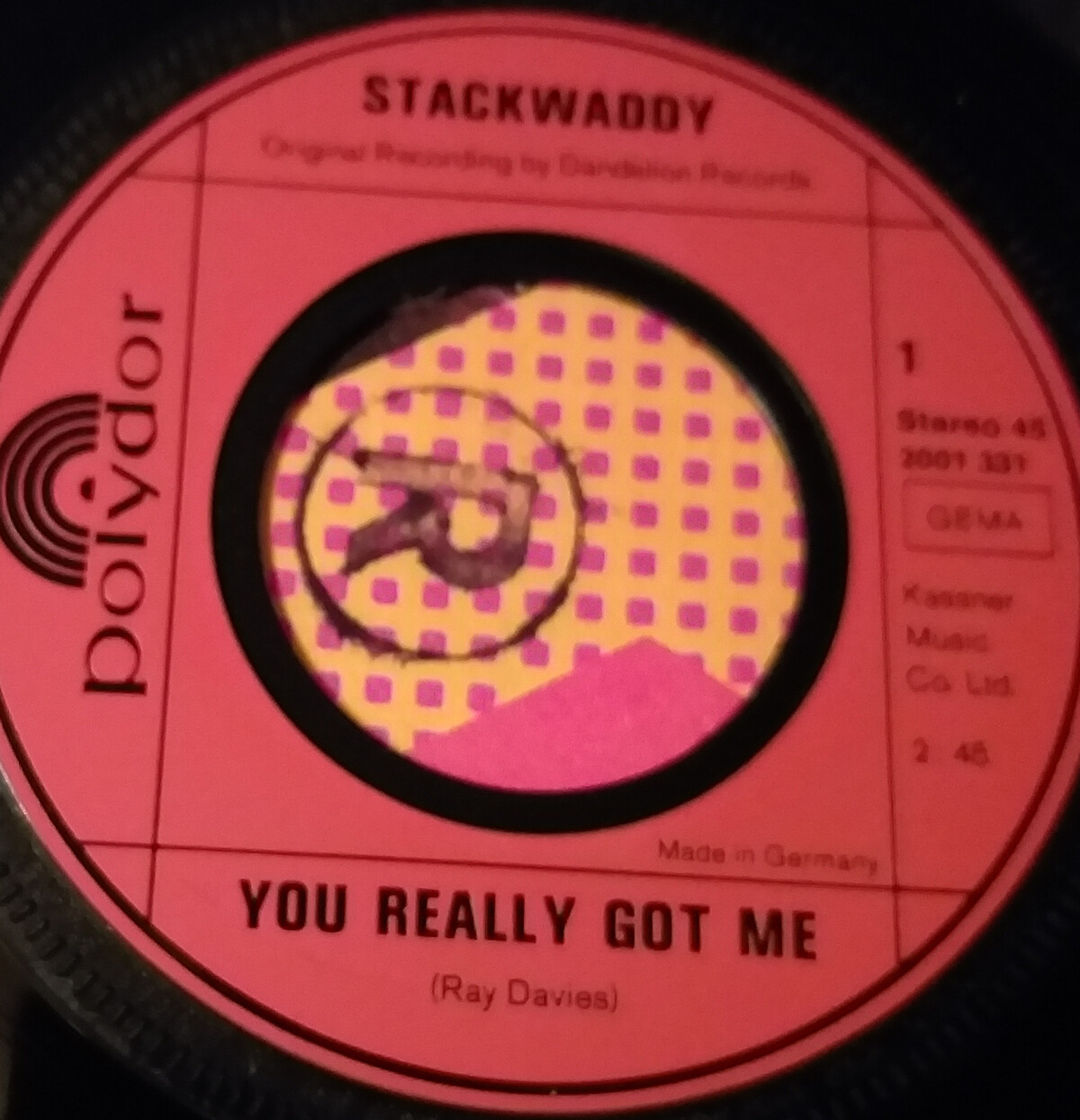 Stackwaddy ‎ You Really Got Me / Willie The Pimp * Single (Vinyl