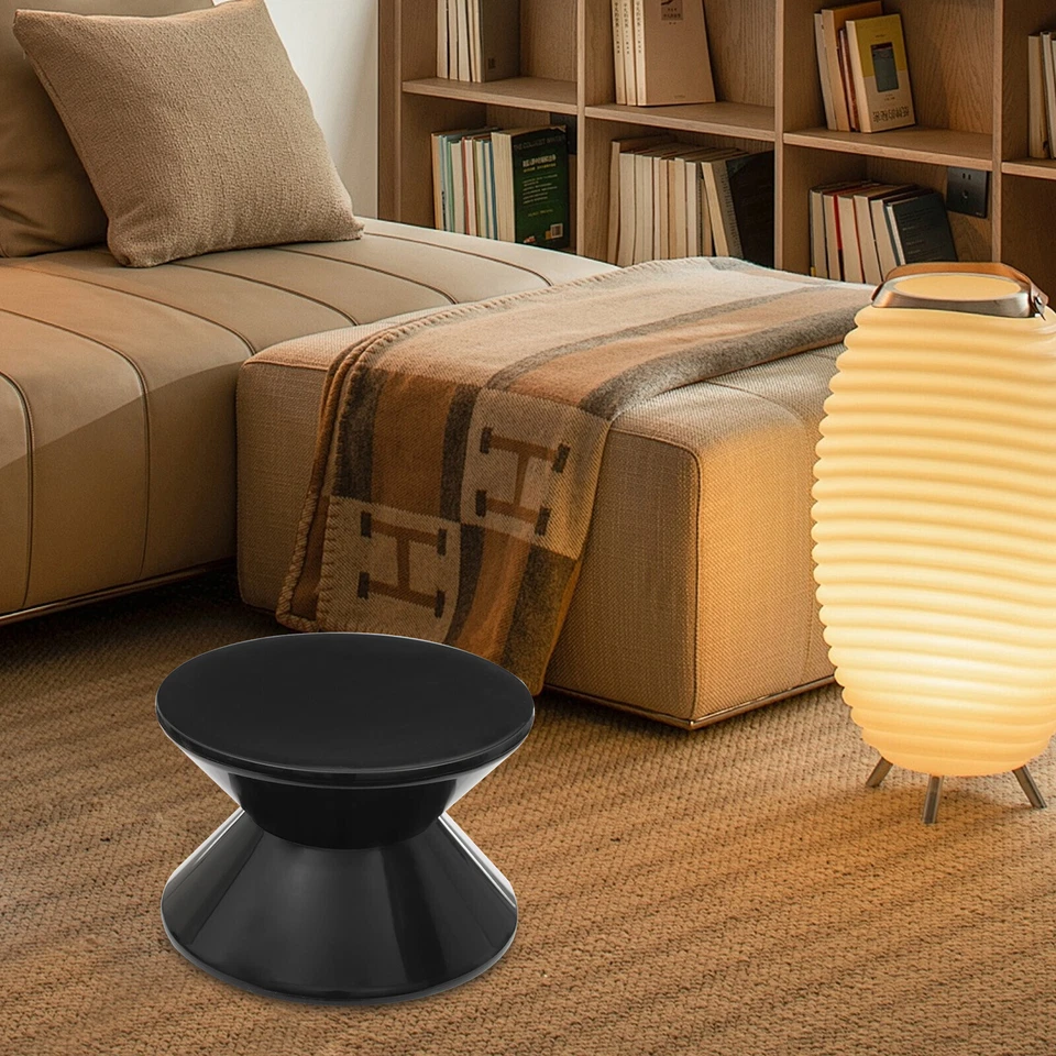 Leisuremod Side End Table D*H 14.2*9.3 in Round Plastic Frame Material White - Image 2 of 4