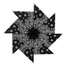 Junevna 100 Cotton 8 Pack Cotton BandanasBlack