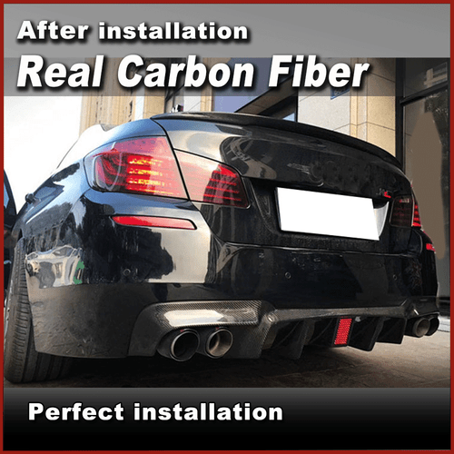 Difusor trasero de carbono difusor faldón trasero con luz para BMW F10 paquete M 2011-2016 - Imagen 3 de 11