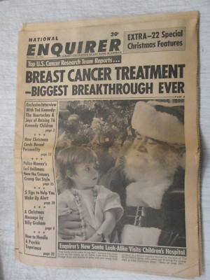 NATIONAL ENQUIRER MAGAZINE DECEMBER 23, 1975 TED KENNEDY INTERVIEW EARL HOLLIMAN