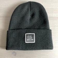 Love Your Melon Cuffed Beanie Hat Unisex Adult Black Made in USA One Size