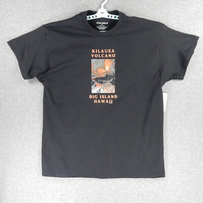Kilauea Volcano Mens TShirt XL Black Big Island HI Hawaii Lava Kona Marlin