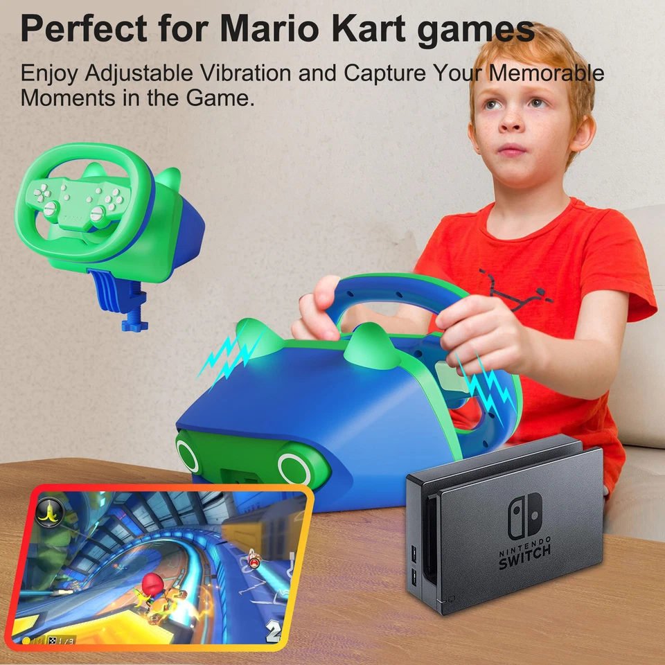 PC Wireless Steering Wheel Race games wheels for Nintendo Switch, PC, PS4, PS3 - Image 3 of 4