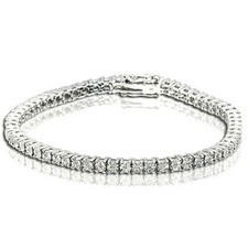 Unisex Tennis Bracelet With Diamonds in Sterling Silver 1/4 Carats 7 Inches
