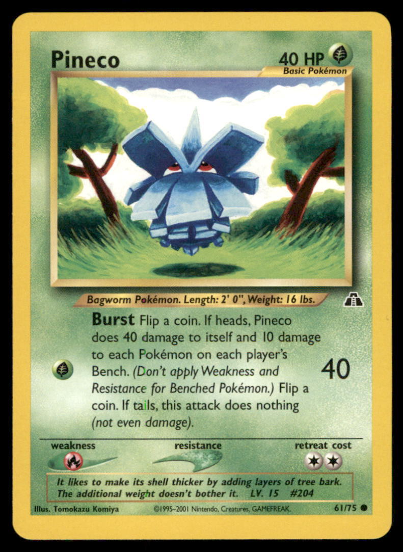Pineco Neo Discovery #61/75 Pokemon Card NM