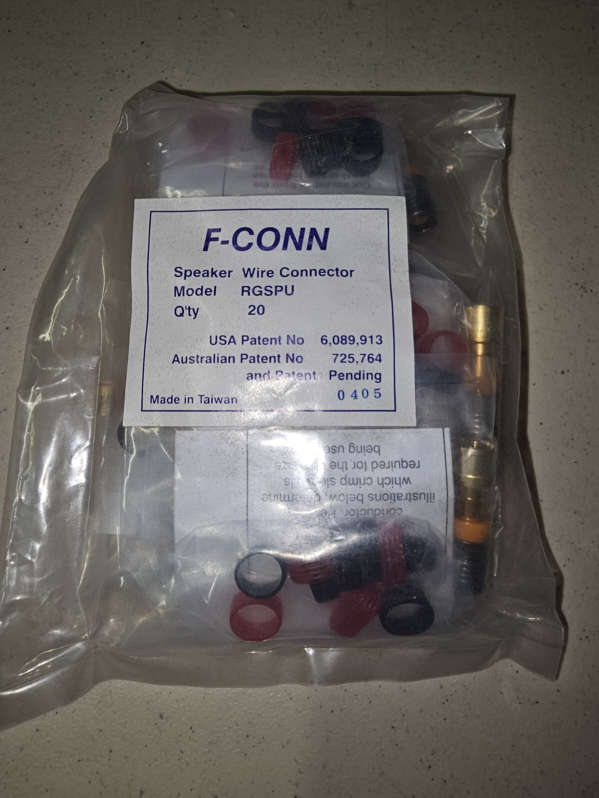 F-CONN Speaker Wire Connector, RGSPU, 20 Count | eBay