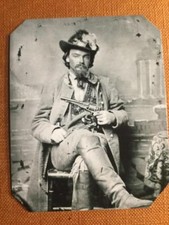 George Maddox Confederate Cavalryman Historical RP tintype C374RP
