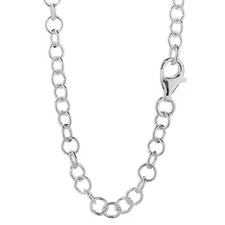 Necklace 38cm Anchor Chain Round 925 Silver Choker 4.6mm Wide Silver Chain