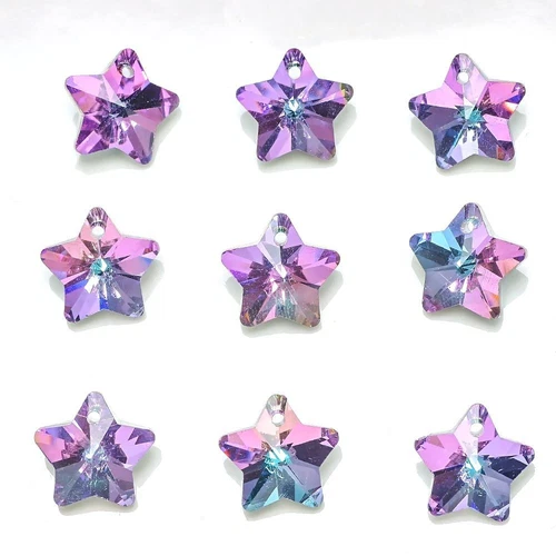 Multi Shape Crystal Charms - AB Color Glass Beads Jewelry Making Pendants 20Pcs - Picture 56 of 65