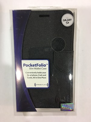 Press play PocketFolio Wallet Case for Galaxy S5 - Black