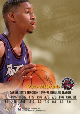 1998-99 Skybox Tracy McGrady Autographics On Card Auto Raptors | eBay