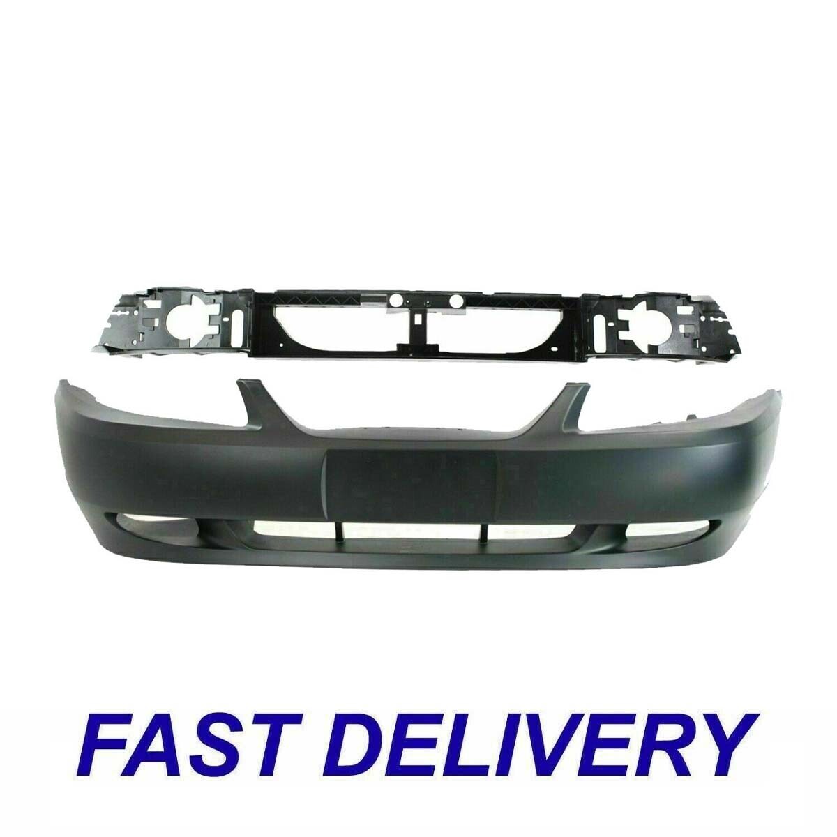Set of 2 Front Bumper Cover & Header Panel Fits 1999-2004 Ford Mustang GT Model