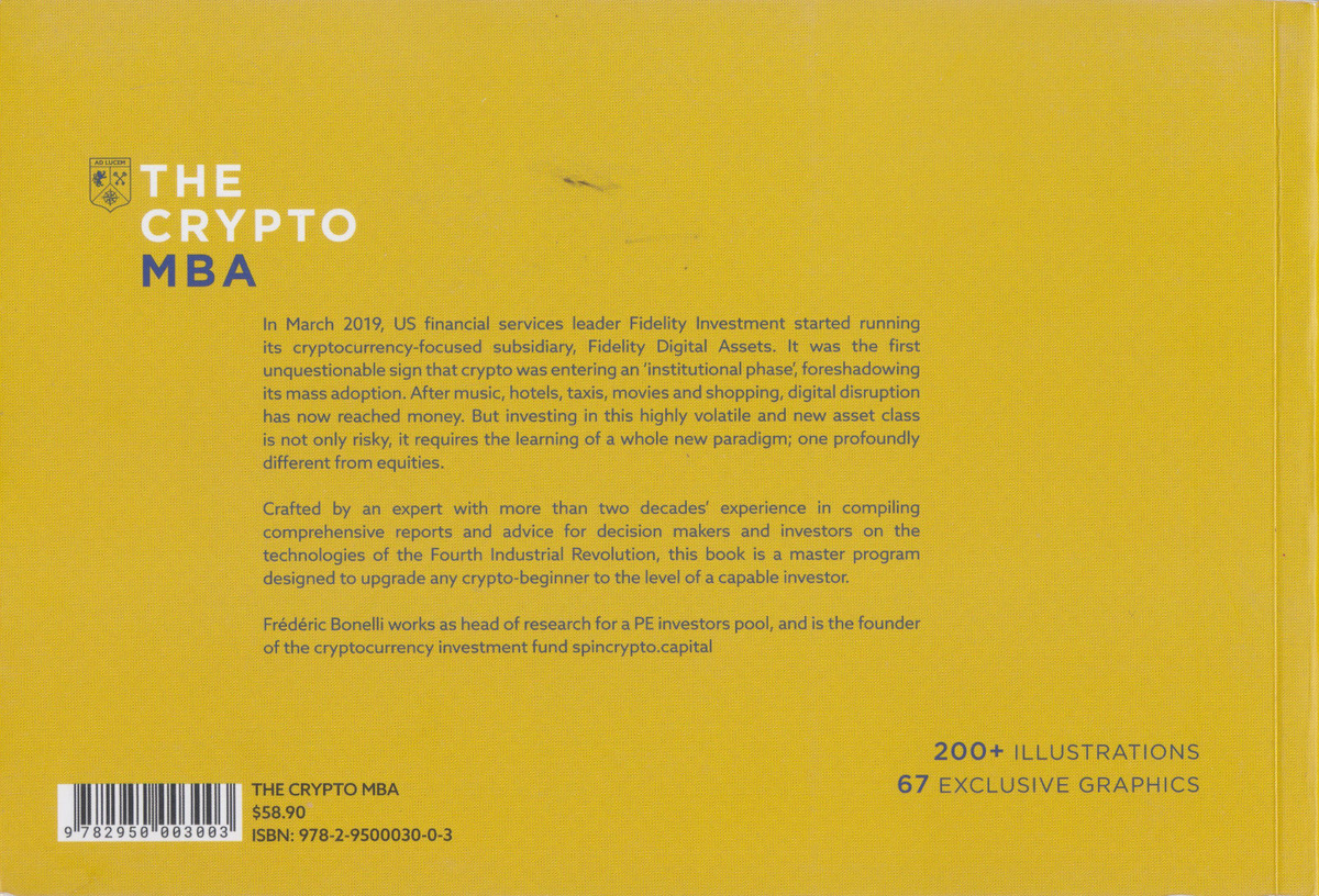 The Crypto MBA 2019 Frederic Bonelli PB sleeve Bitcoin cryptocurrency Ad  Lucem | eBay