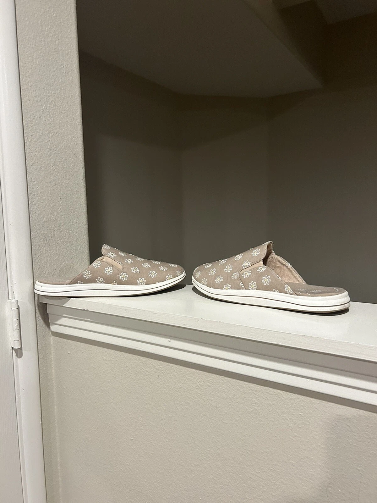 Sandali scarpe Clarks Breeze Shore Taupe donna taglia 11 M slide 66481 indossati una volta