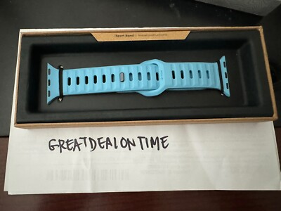 #ad #ad Authentic NOMAD Apple Watch Sport Strap FKM Band Electric Blue 45 49mm M L Rare $139.99
