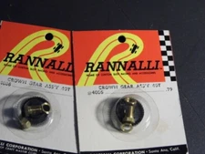 LOT of 2 Rannalli 40T Crown gear assembly # 4006 new old stock NOS Slot car 1/24