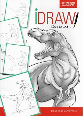 I Draw Idraw dinosaurs Intermediate & Advanced Easy Step By Step Tutorials New 