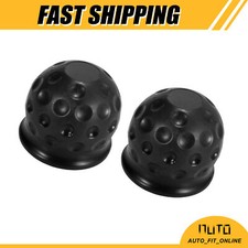 Two Trailer Hitch Ball Cover Waterproof 50mm Id Black For Car Truck Rv Boat