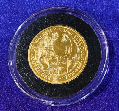 2017 Great Britain 1/4 oz GOLD Queens Beast RED DRAGON OF WALES | eBay