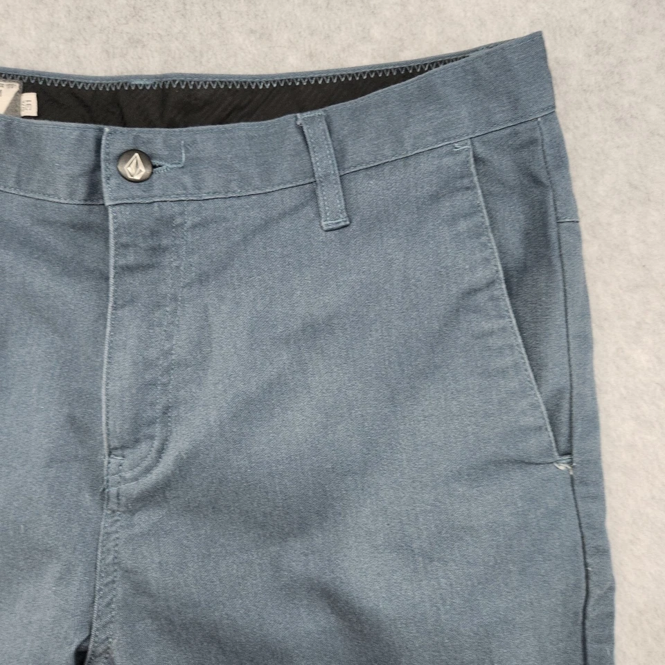 Volcom Shorts Mens 31 Modern Chino Charcoal Gray Blue Modern - Image 2 of 4
