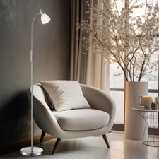 Wohnzimmerlampe Stehleuchte Stehlampe Glas Standleuchte beweglicher Spot H 146cm