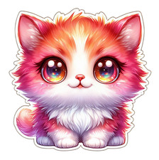 Wall decal sticker cute cat wall sticker 18 x 18 cm large