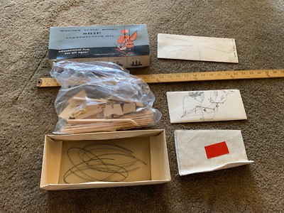 Vintage Santa Maria Wooden Model Ship Construction Kit Japan