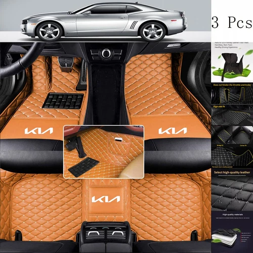 Fit for KIA All Series Car Floor Mats Auto Luxury Custom Waterproof Carpets Mats - Picture 6 of 36