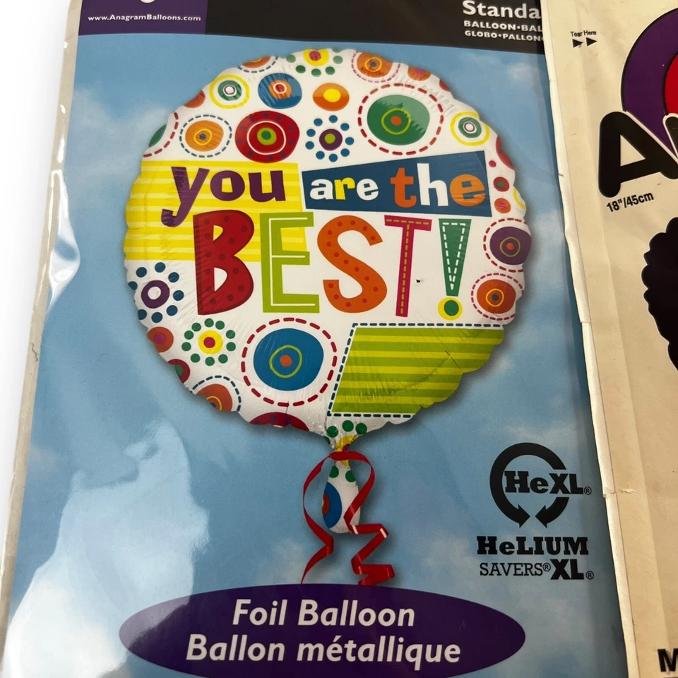 Lot Of 6 Vintage Anagram Balloon Collection  HAPPY ANNIVERSARY, Coach Sport 18" - Image 4 of 4