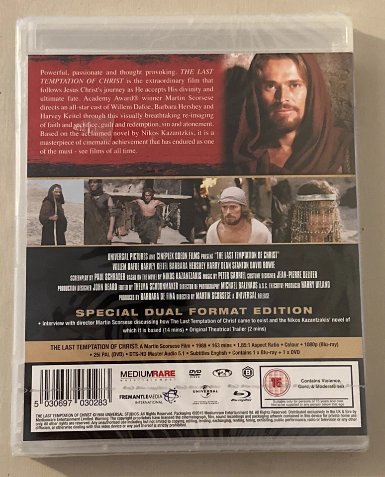 The Last Temptation Of Christ (BluRay , 2015) - Image 2 of 2