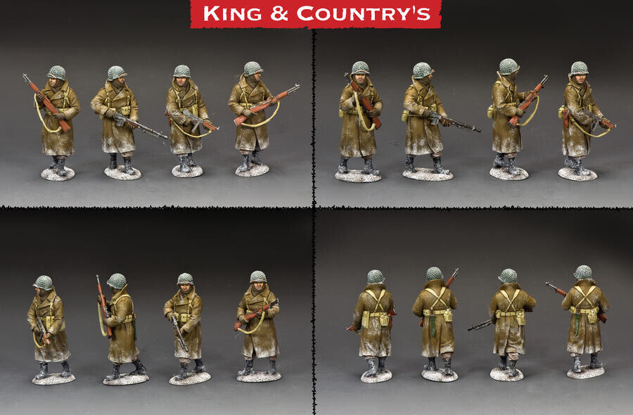 King and Country BBA100 The Four-Man Patrol soldat miniature Ardennes 1944