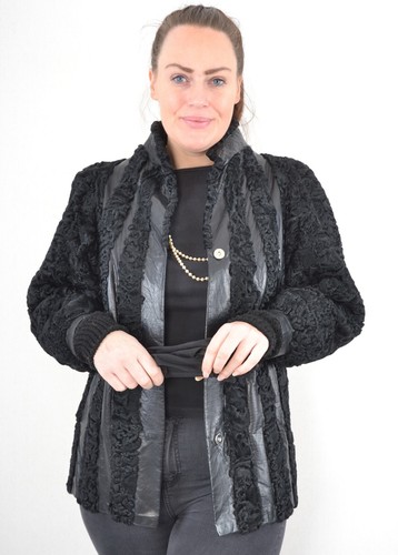US5183 REAL PERSIAN LAMB FUR JACKET RANCH PERSIAN LAMB SIZE L -PERSIANER JACKE - Picture 11 of 22