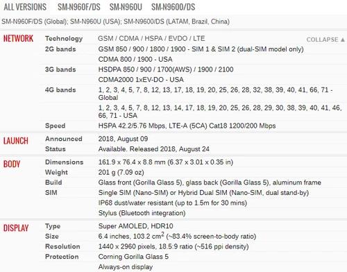 Samsung Galaxy Note 9 N960U Single SIM N960F/DS Dual SIM 128GB /512GB Unlocked - Afbeelding 9 van 17