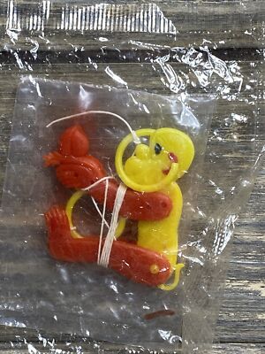 Vintage Plastic Yellow Red Monkey String Puppet 1.5" | eBay