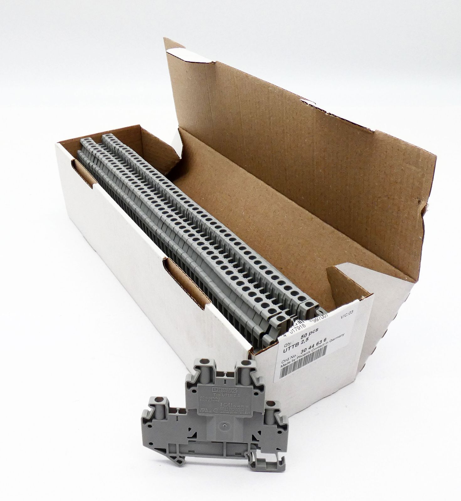 50x Phoenix Contact UTTB 2,5 UTTB2,5 3044636 Doppelstockklemme -unused/OVP-
