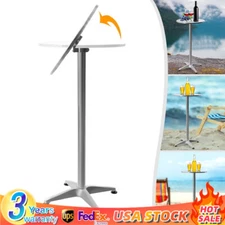 Pub Round Tall Folding Indoor/Outdoor Patio Party Metal Bar Height Dining Table