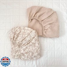 BuLuTu 2 Pack Muslin Crib Sheets for 52"x28" Standard Crib Mattress, Cute Rab