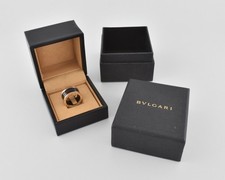 BVLGARI "B-Zero 1" AU750 Rose Gold Black Ceramic Ring, MV7KXX, Original Case