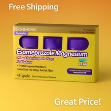 GoodSense Esomeprazole Magnesium 20mg, 42 Capsules - Acid Reducer for Heartburn