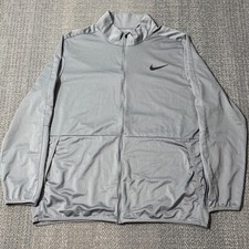 Nike Dri-Fit Epic Full Zip Knit Training Jacket Gray Mens 2XL Performance