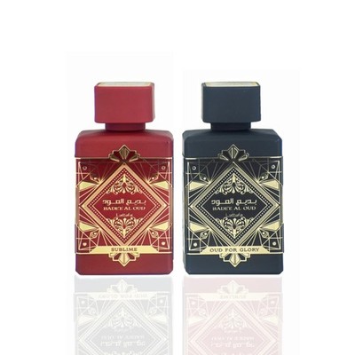 Lattafa Bade'e Al Oud Sublime + Oud Glory EDP Spray 100ML (3.4 OZ) 2 Pack