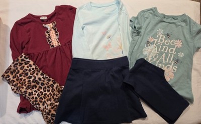 Lot Of Girls Clothing Outfits 6/6X Carter's Wonder Nation Floral Bee Tiger Print