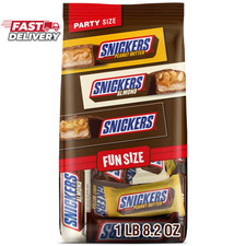 SNICKERS Original, Almond and Crunchy Peanut Butter Fun Size Football Chocolate 