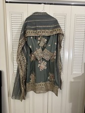 New 3 Pcs Floral Embroidery Pakistani Formal Dress Long Sleeves Eid 2026 Medium