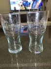 2 Vintage 1992 Clear McDonalds Style Coke Glass Cup Tumbler Collectors Glassware