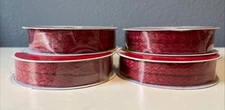 Red Braided Ribbon, Celebrate It. 4 Pack (0.31 In X 30 Ft Each). New.
