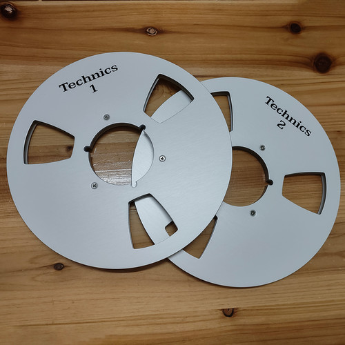 One Pair Silver Technics 10.5'' 1/4'' TAPE REEL TO REEL TAPE Recorders RS 1500